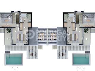 Semi-detached T2+1 villa with private pool in Popular Golf Resort